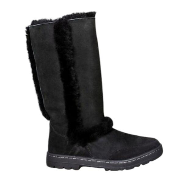 UGG Sundance II Revival Black SHEARLING Boots Women's‎ Size 7 New - Picture 1 of 15